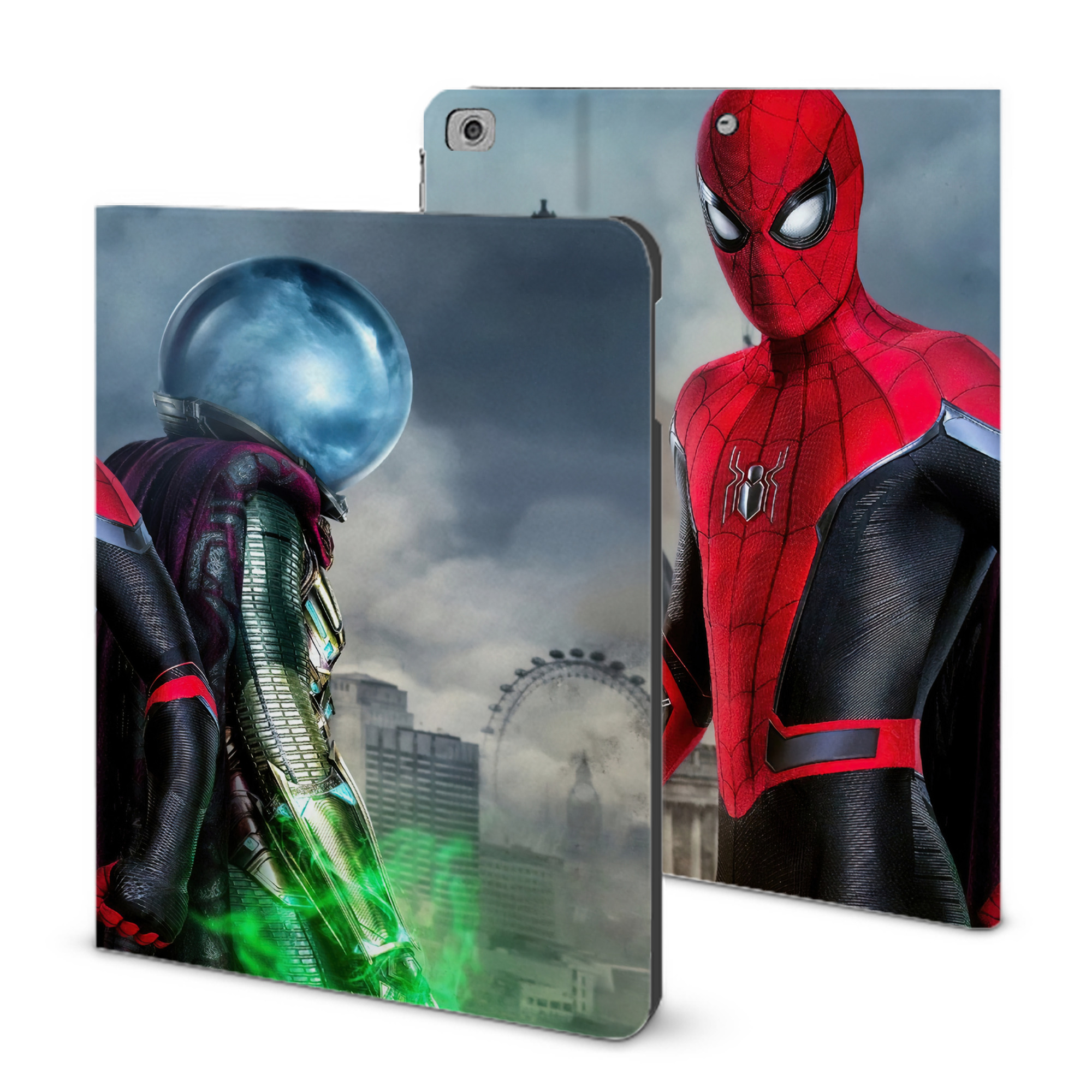 （画像用） Spider Man スパイダーマン IPad ケース ブック型 PUレザー TPU 耐衝撃 軽量 薄型 ペン収納なし 全面保護 IPad 各モデル対応